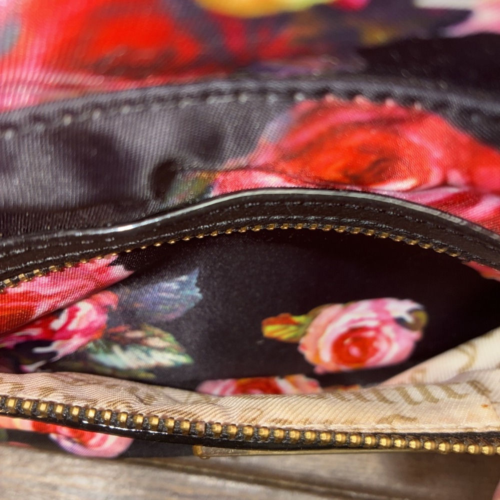 Juicy Couture Mini Backpack Romantic Rose Nylon Floral Small Handbag Purse EUC - Picture 5 of 12